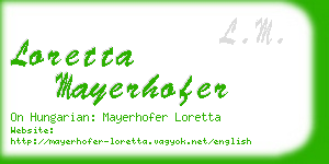 loretta mayerhofer business card
